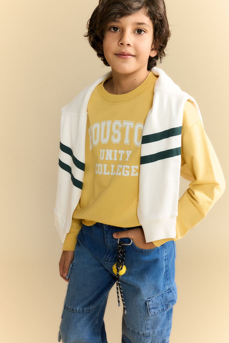 ديفاكتو سويت شيرت اولادي اوفر سايز مطبوع - Image 1